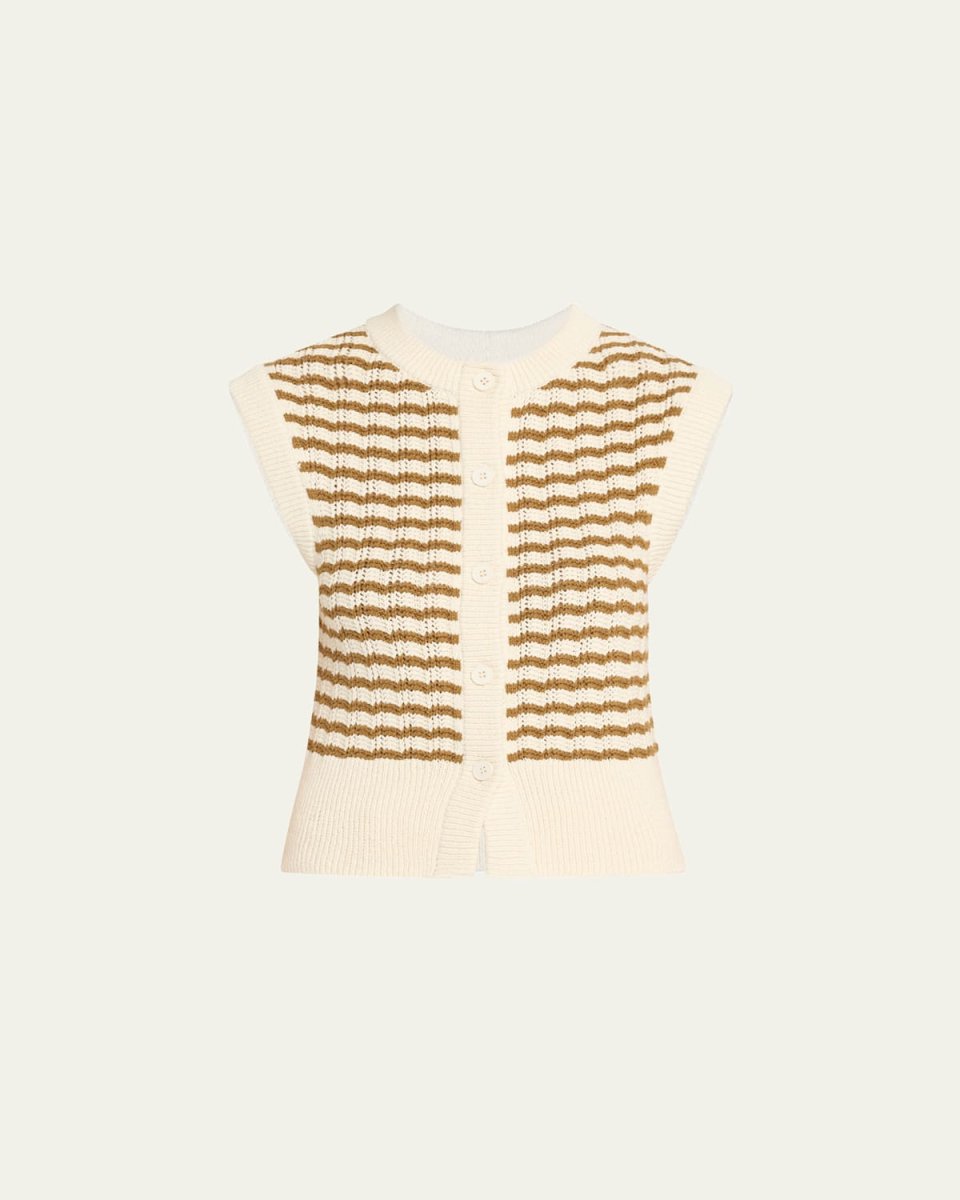 Margo Sleeveless Striped Knit Top